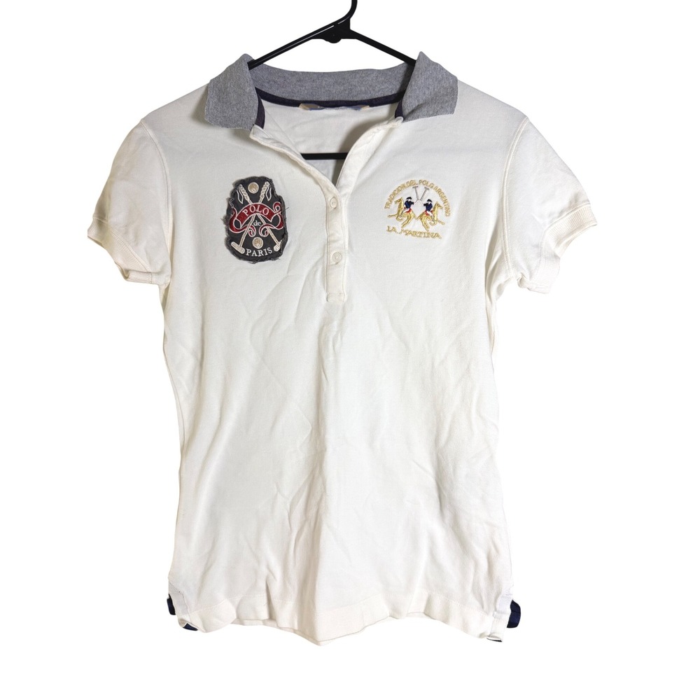 La Martina Polo Shirt 005 White Paris Metropolitan Tour Cotton